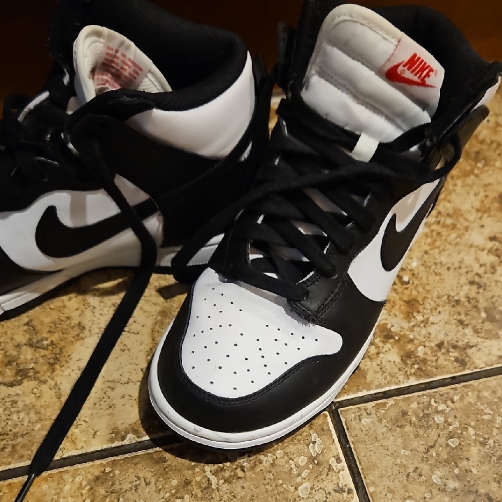 Nike Black and White High-Top Sneakers